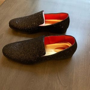 Mens smoking sparkle dress shoe